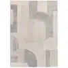Image de Tapis géométrique crème/gris 80x150 cm