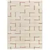 Image de Tapis à relief a póils longs beige/rouille 200x290 cm