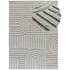 Image de Tapis à relief géométrique gris 190x285 cm