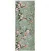 Image de Tapis de cuisine lavable fleurs vert 52x200 cm