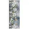 Image de Tapis de cuisine lavable fleurs gris//blanc 52x200 cm