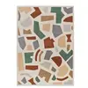 Image de Tapis géométrique beige/cuivre/vert 80x150 cm