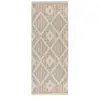 Image de Tapis de couloir géométrique multicolore / beige 80x200 cm