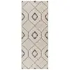 Image de Tapis de couloir géométrique bleu / crème 80x200 cm