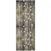 Image de Tapis de cuisine lavable fleurs marron 52x200 cm