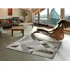 Image de Tapis géométrique gris/noir/moutarde 140x200 cm