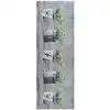 Image de Tapis de cuisine lavable fleurs gris/vert/jaune 52x200 cm