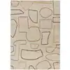 Image de Tapis shaggy scandinave beige/multicolore 80x150 cm