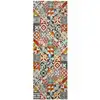 Image de Tapis de cuisine lavable carreaux ciment multicolore 52x100 cm