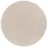 Image de Tapis rond shaggy blanc 130x130 cm