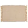 Image de Tapis descente de lit en coton beige naturel 50x80cm
