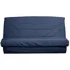 Image de Housse de clic-clac en coton recyclé bleu minéral 130 x 190 cm