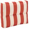 Image de Dossier coussin palette en polyester rayure rouge 60 x 50 cm