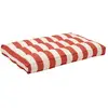 Image de Coussin matelas palette en polyester rayure rouge 120 x 80 cm