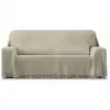 Image de Plaid polyvalent taupe 180 cm (Mesures comptant les franges)