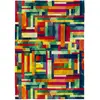 Image de Tapis de salon en fibres naturelles multicolore 160x230 cm