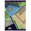 Image de Tapis de salon en fibres naturelles multicolore 120x170 cm
