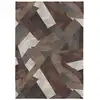 Image de Tapis de salon en fibres naturelles marron 120x170 cm