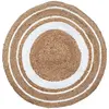 Image de Tapis rond en jute et coton