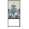 Image de Buffet armoire 2 portes en MDF imprimé palmiers vintage