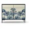 Image de Buffet en MDF 2 portes et 2 tiroirs imprimé tropical