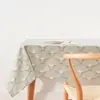 Image de Nappe anti-taches en coton bleu 300x100 cm