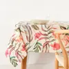 Image de Nappe anti-taches en coton blanc 155x155 cm
