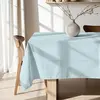 Image de Nappe anti-taches en coton bleu 155x155 cm