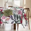 Image de Nappe anti-taches en coton à fleurs multicolores 200x155 cm