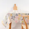 Image de Nappe anti-taches coton avec fleurs et feuilles Multicolore 140x140 cm
