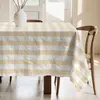 Image de Nappe anti-taches vichy jaune et blanc 250x155 cm