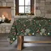 Image de Nappe de Noël anti-taches 100% coton multicolore 250x155 cm
