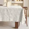 Image de Nappe enduite anti-taches en coton Beige 155x155 cm