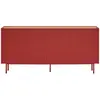 Image de Buffet en bois 4 portes 3 tiroirs l165cm - rouge