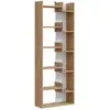 Image de Librairie 5 étagères h162,4 cm - chêne et blanc