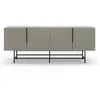 Image de Buffet 4 portes en bois et métal l200cm - vert amande