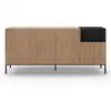 Image de Buffet 4 portes en bois et métal L180cm - Bois clair