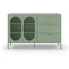 Image de Buffet 2 portes 3 tiroirs en métal l140cm - vert menthe