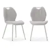 Image de Lot de 4 chaises en tissu l48 cm - beige