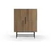 Image de Buffet haut 4 portes décor chêne foncé h128 cm