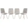 Image de Lot de 4 chaises pivotantes en tissu h85,5 cm - beige