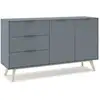 Image de Buffet avec 2 portes et 3 tiroirs 140x81 cm