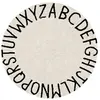 Image de Tapis coton motif alphabet beige D150cm