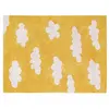 Image de Tapis coton motif nuage moutarde 120x160