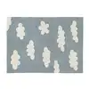 Image de Tapis coton motif nuage bleu 120x160