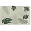 Image de Tapis coton motif tropique feuilles vert 140x200