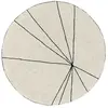 Image de Tapis coton rond lignes graphiques beige D160