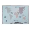 Image de Tapis lavable carte du monde (140 x 200 cm)