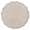 Image de Tapis coton rond lavable miel à pompons D120cm