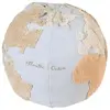 Image de Pouf carte du monde bleu et gris